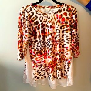 Pink Leopard Print Blouse